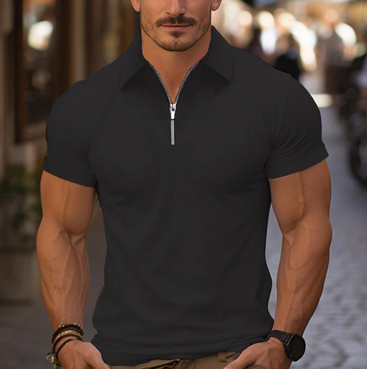 Ramsey | Klassieke Kwart Rits Kraag Shirt