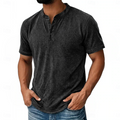 Arion | Getextureerde Henley Korte Mouw T-Shirt