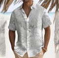 Lando | Tropische Print Korte Mouwen Shirt