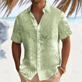 Lando | Tropische Print Korte Mouwen Shirt