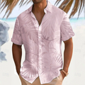 Lando | Tropische Print Korte Mouwen Shirt