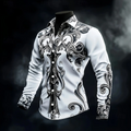 Adrian | Ornate Print Lange Mouwen Shirt