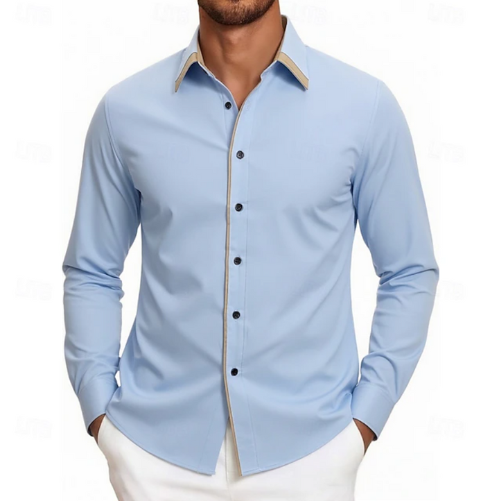 Carter | Contrast Trim Lange Mouwen Shirt