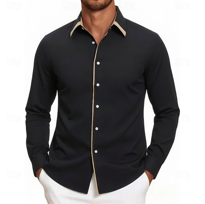 Carter | Contrast Trim Lange Mouwen Shirt