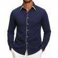 Carter | Contrast Trim Lange Mouwen Shirt