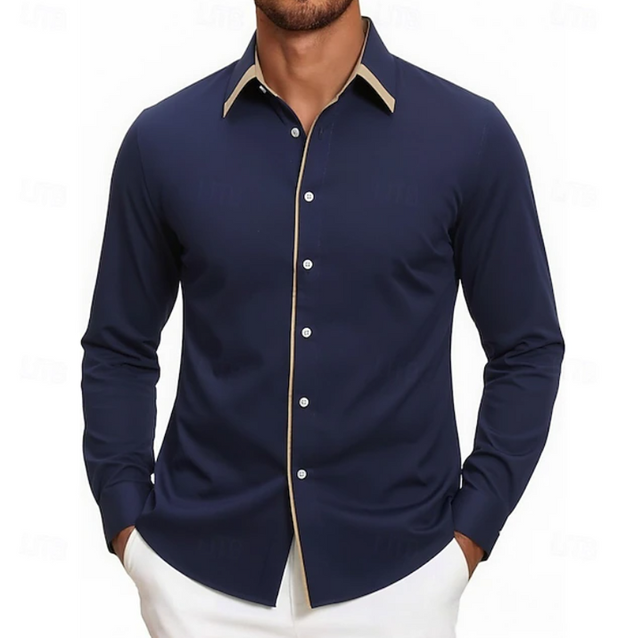 Carter | Contrast Trim Lange Mouwen Shirt