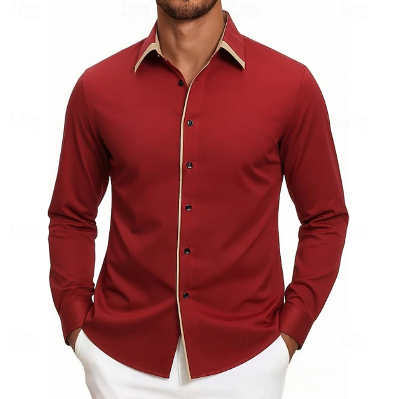Carter | Contrast Trim Lange Mouwen Shirt
