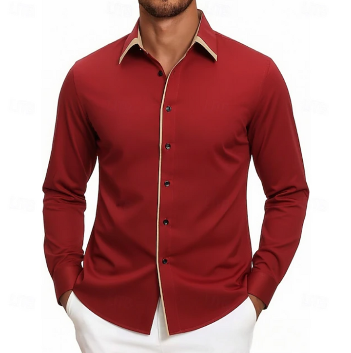 Carter | Contrast Trim Lange Mouwen Shirt