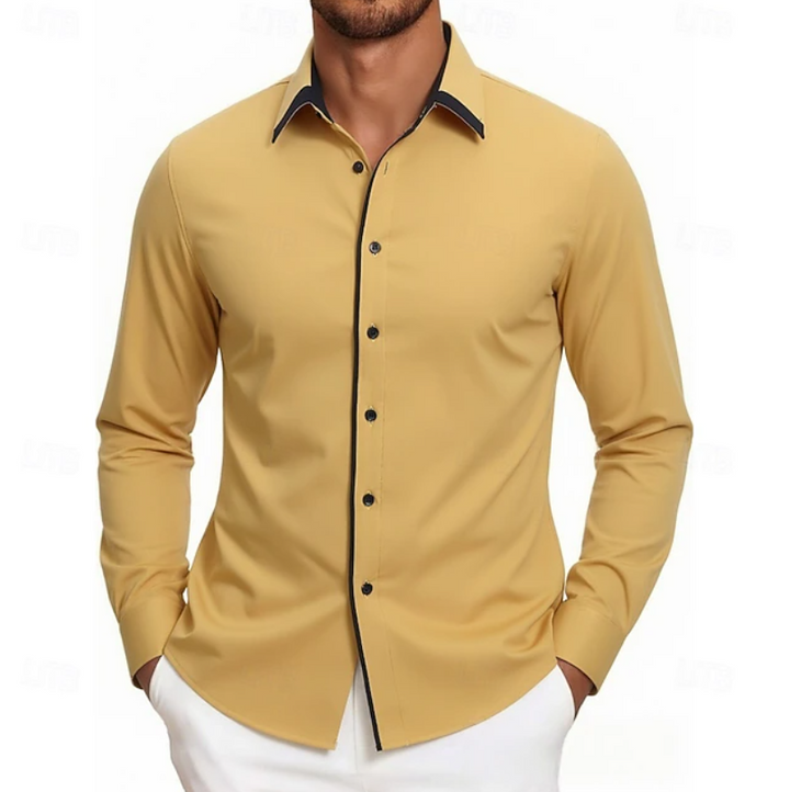 Carter | Contrast Trim Lange Mouwen Shirt
