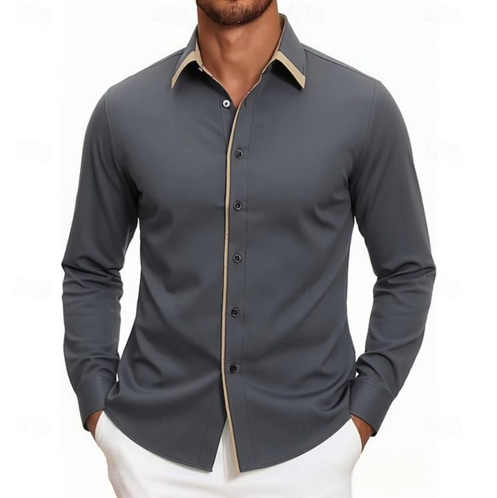Carter | Contrast Trim Lange Mouwen Shirt