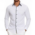 Carter | Contrast Trim Lange Mouwen Shirt
