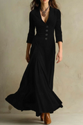 Anna | Elegante V-Hals Maxi Jurk