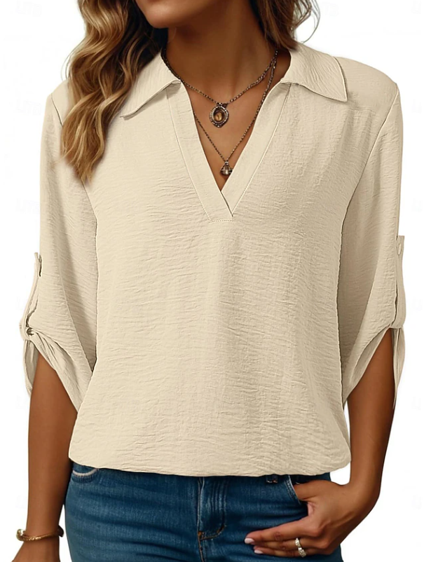 Sandra | Relaxed V-Hals Blouse