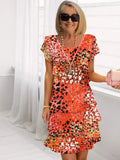 Rosie | Bloemen Tiered Chiffon Jurk