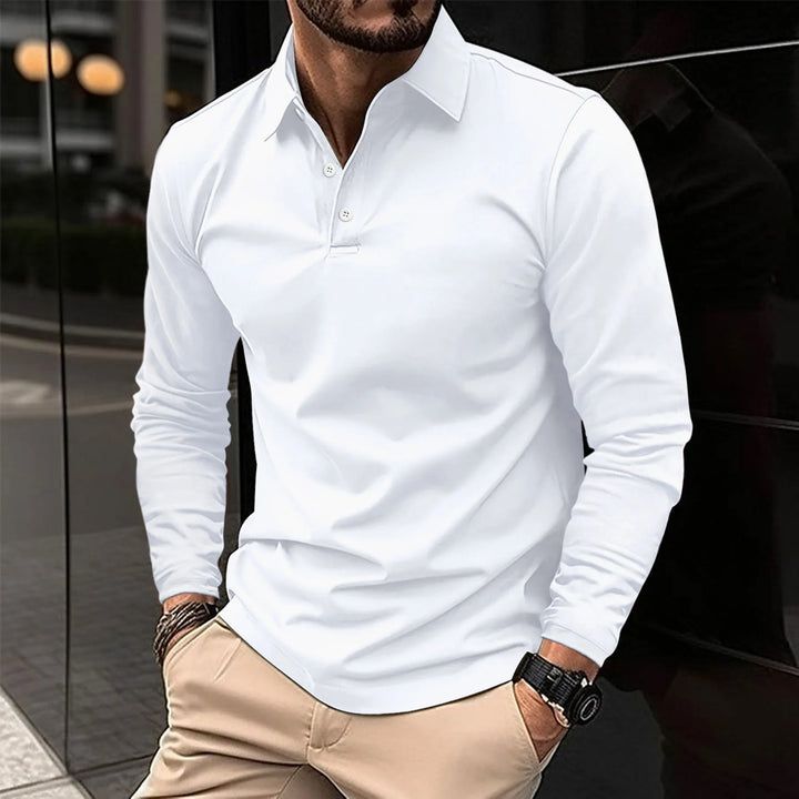 Luca | Slim Casual Polo met Lange Mouwen