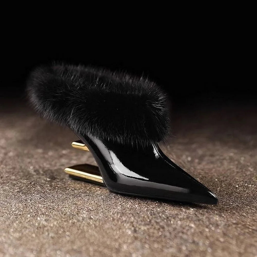 Beverly | Elegante Fuzzy Puntige Hakken