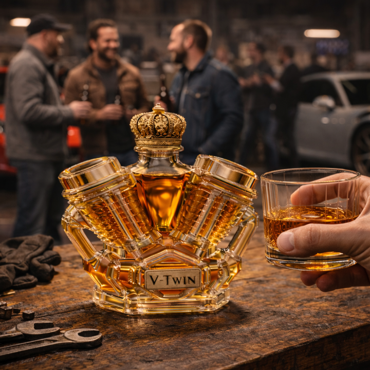 Wayne | Whisky Fles V-Twin Ontwerp