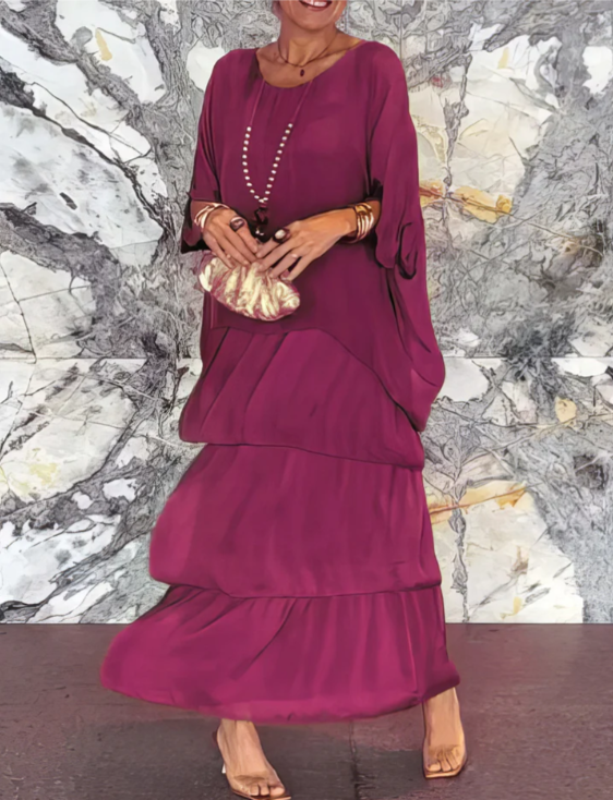 Caroline | Elegante Vloeiende Maxi Jurk
