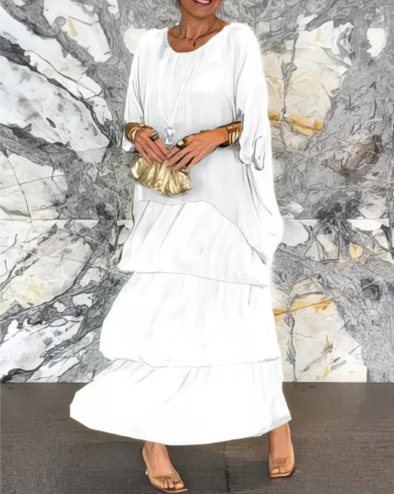 Caroline | Elegante Vloeiende Maxi Jurk