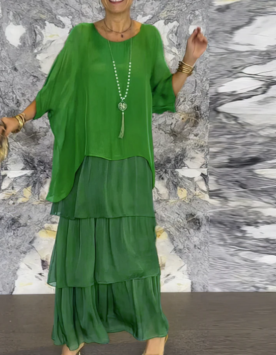 Caroline | Elegante Vloeiende Maxi Jurk