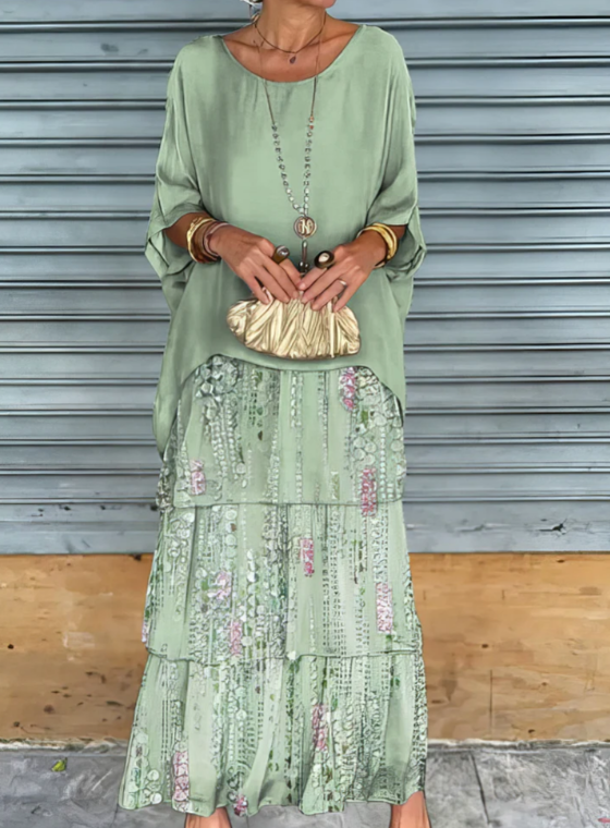 Caroline | Elegante Vloeiende Maxi Jurk