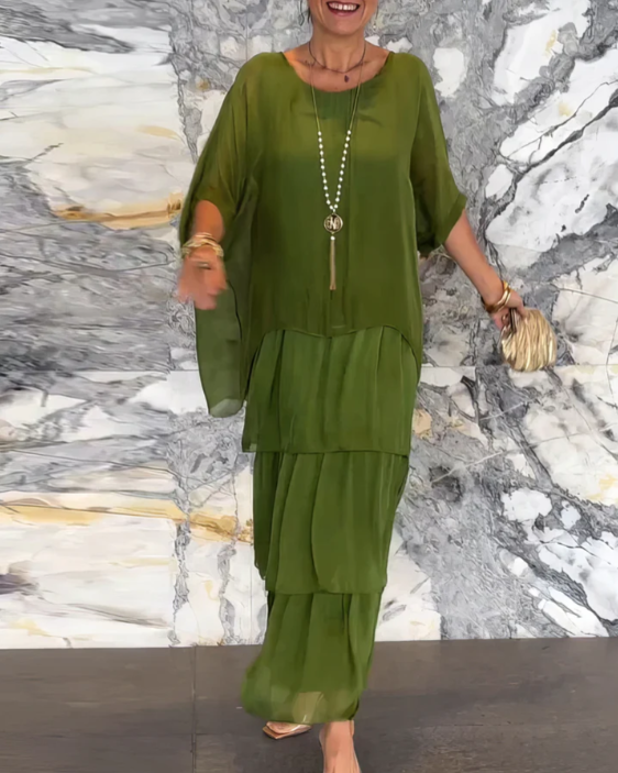 Caroline | Elegante Vloeiende Maxi Jurk