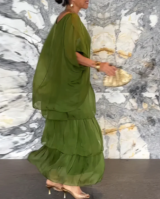 Caroline | Elegante Vloeiende Maxi Jurk