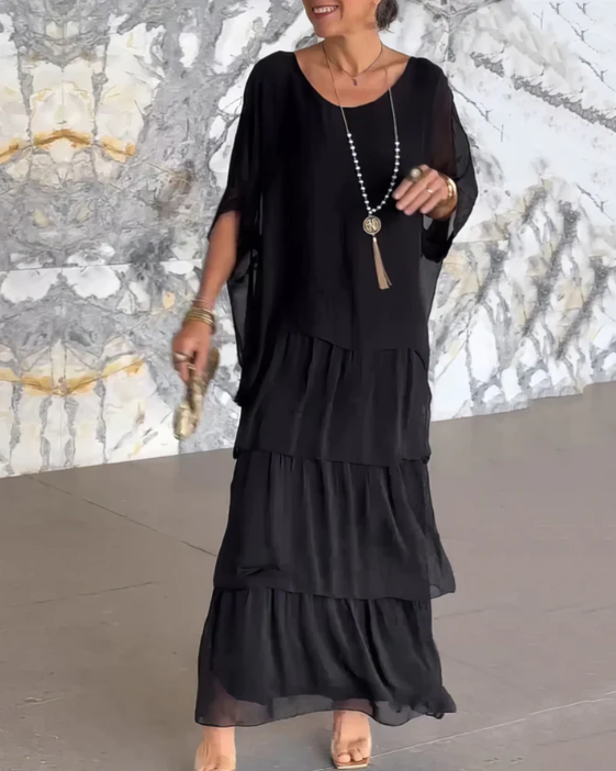 Caroline | Elegante Vloeiende Maxi Jurk