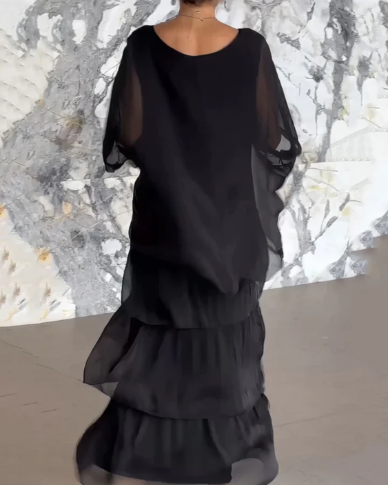 Caroline | Elegante Vloeiende Maxi Jurk