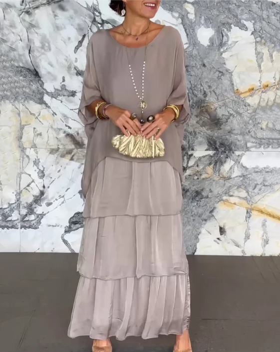 Caroline | Elegante Vloeiende Maxi Jurk