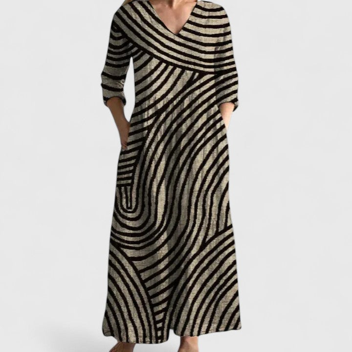 Vanessa | Comfortabele Geometrische Stijl Jurk