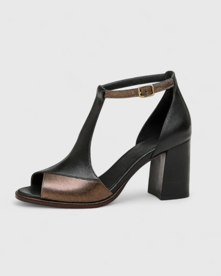 Vanessa | Moderne Elastische T-Strap Hakken