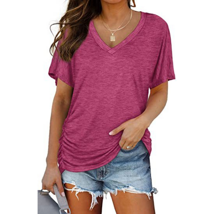 Elissa | Klassieke V-Hals Losse Pasvorm Shirt