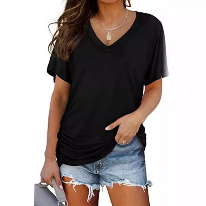Elissa | Klassieke V-Hals Losse Pasvorm Shirt