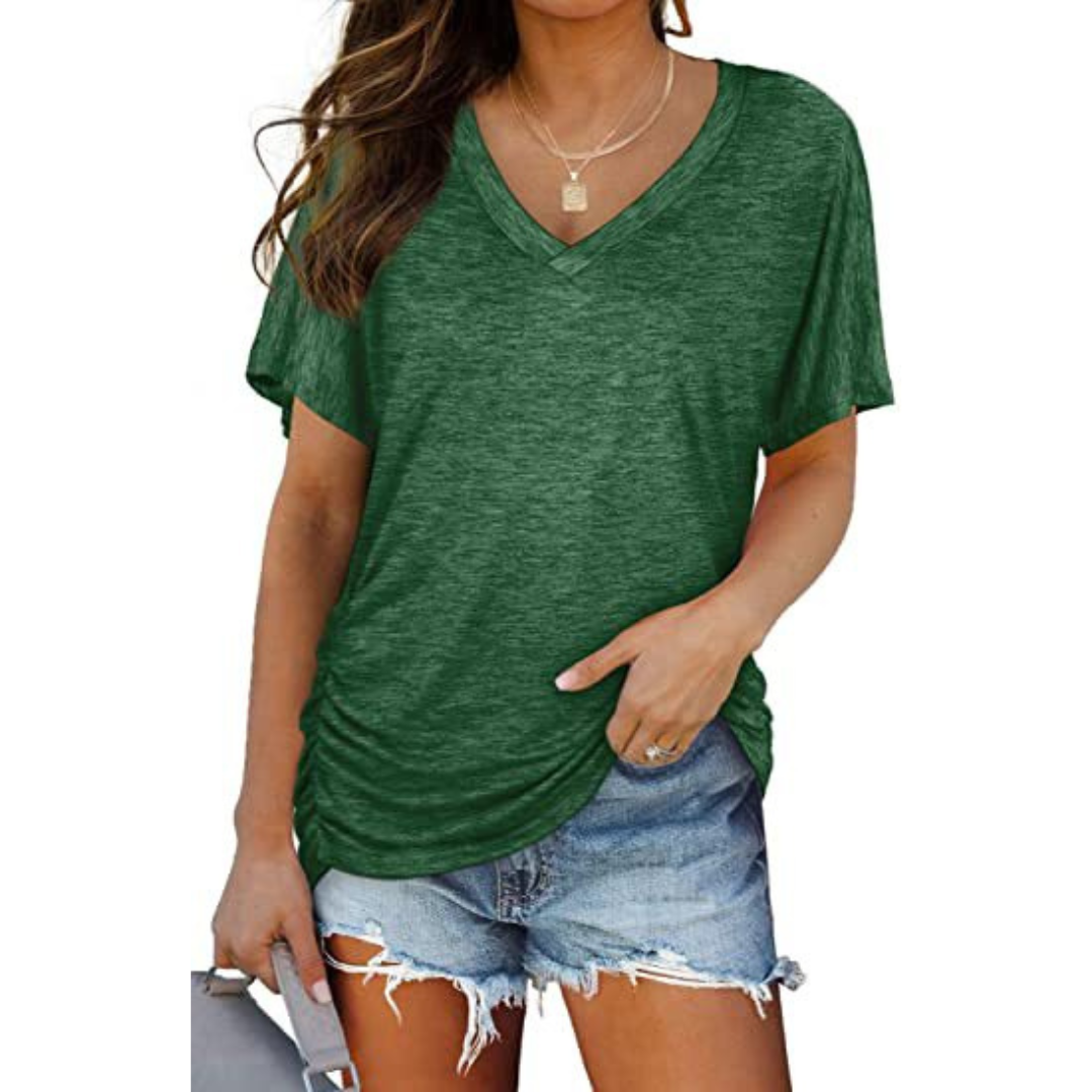 Elissa | Klassieke V-Hals Losse Pasvorm Shirt