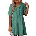 Shiela | Casual V-Hals Mini Jurk