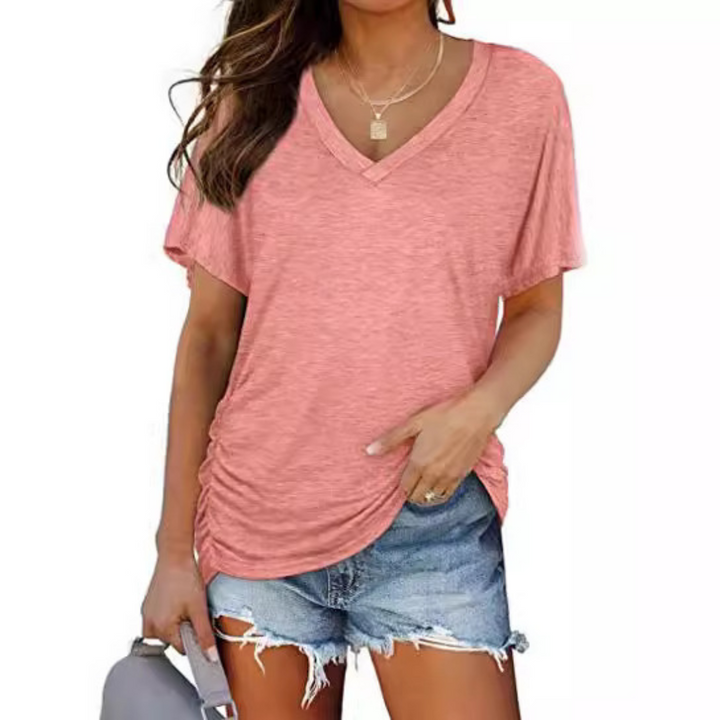 Elissa | Klassieke V-Hals Losse Pasvorm Shirt