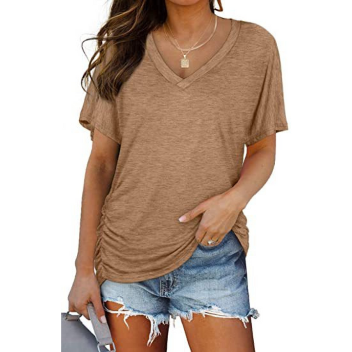 Elissa | Klassieke V-Hals Losse Pasvorm Shirt
