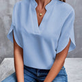 Nicole | Elegante Drapé V-Hals Blouse