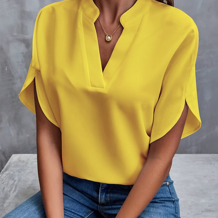 Nicole | Elegante Drapé V-Hals Blouse
