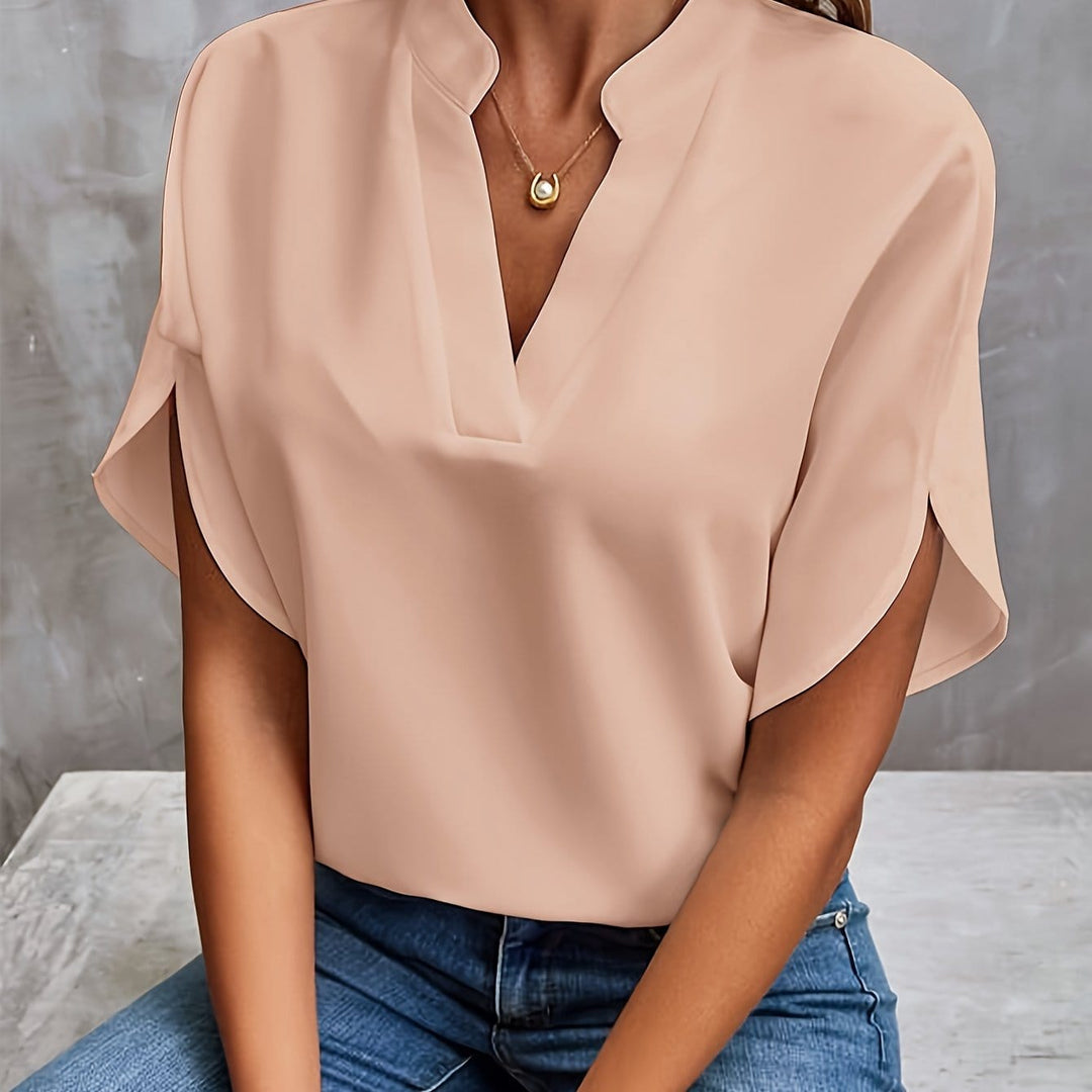 Nicole | Elegante Drapé V-Hals Blouse