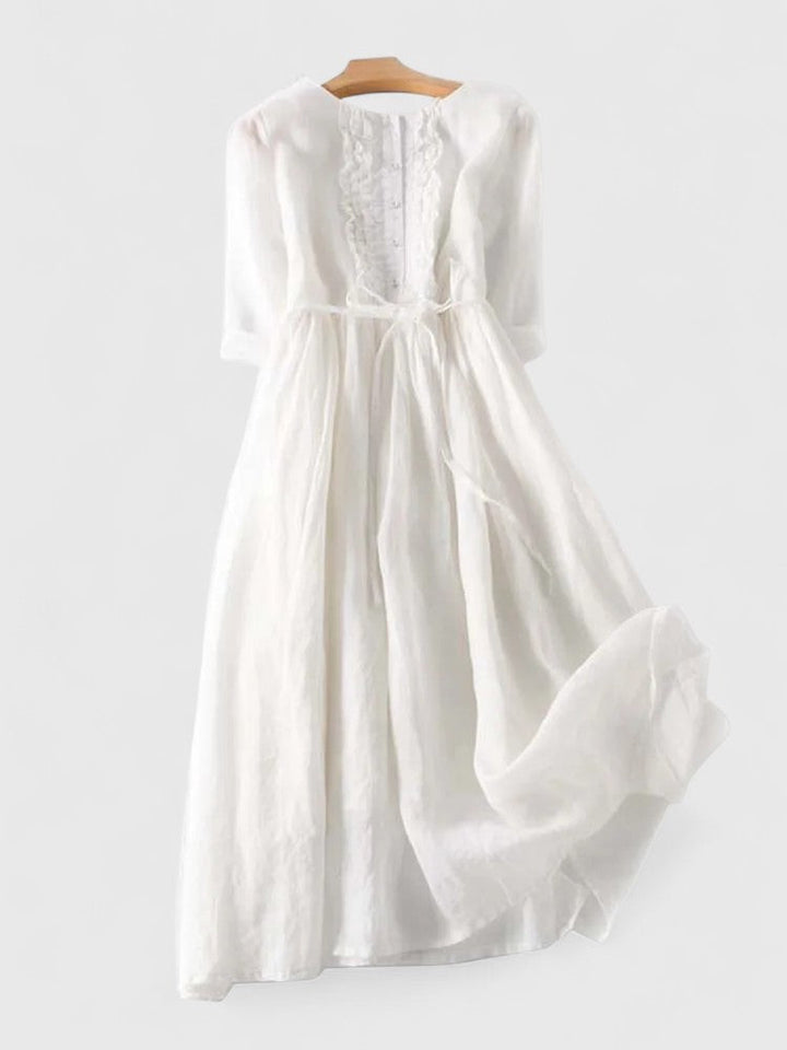 Martha | Elegante Kanten Jurk met Middellange Mouwen