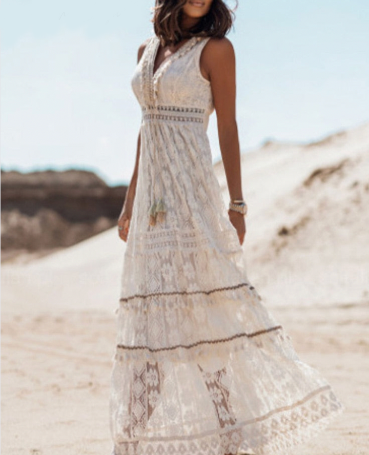 Isabelle | Dames Zomerjurk Boho Maxi | Strand Casual