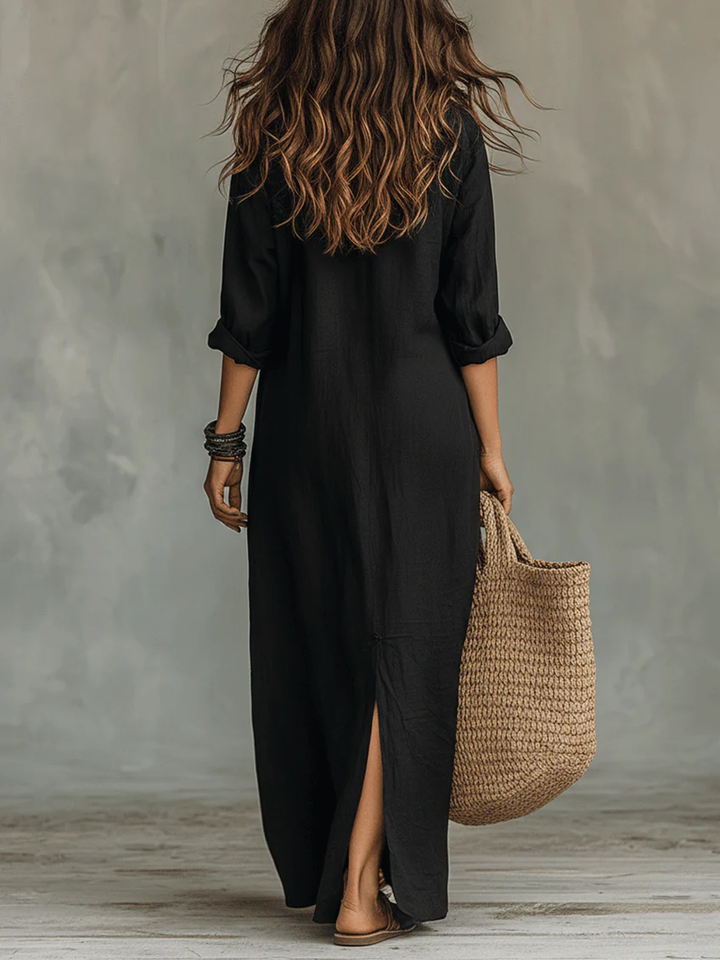 Shirley | Elegante Silhouette Flatterende Maxi Jurk