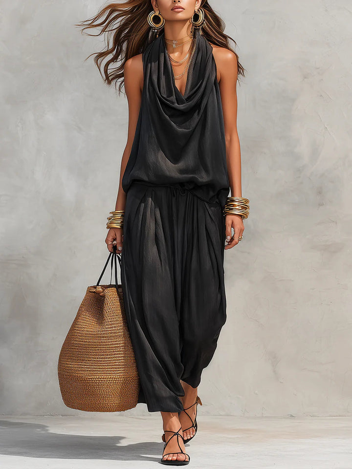 Gianna | Gedrapeerde Mouwloze Set