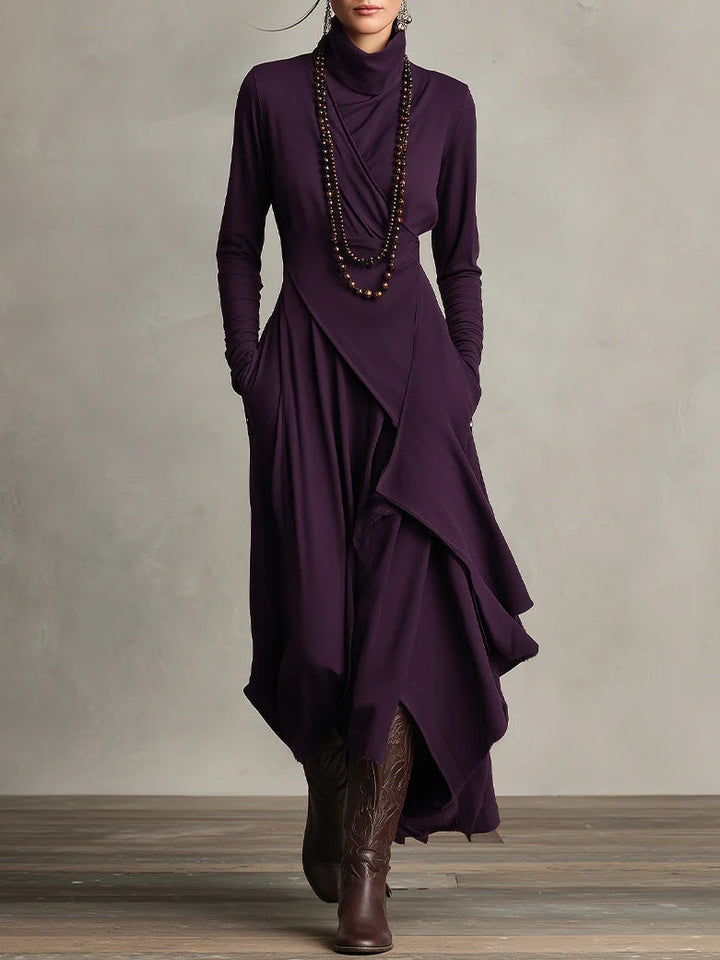 Sierra | Elegante Maxi Jurk met Hoge Hals