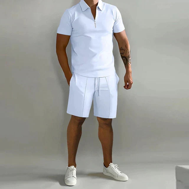 Jacob | Verfijnd Polo en Tailored Shorts Set