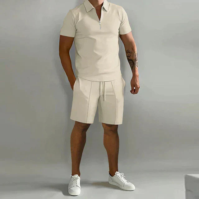 Jacob | Verfijnd Polo en Tailored Shorts Set