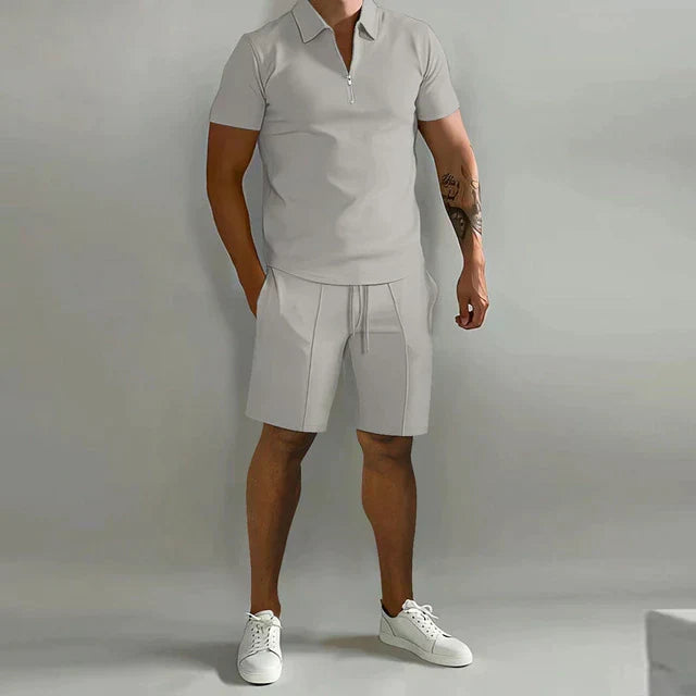 Jacob | Verfijnd Polo en Tailored Shorts Set