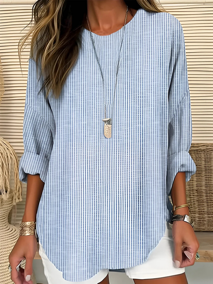 Madison | Chic Gestreepte Silhouet Blouse